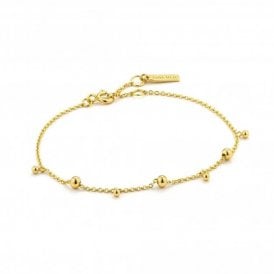 Ania Haie Gold Plated Modern Drop Balls Bracelet B002-03G