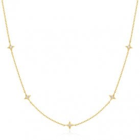 Ania Haie Gold Plated Stars Station Necklace N061-04G