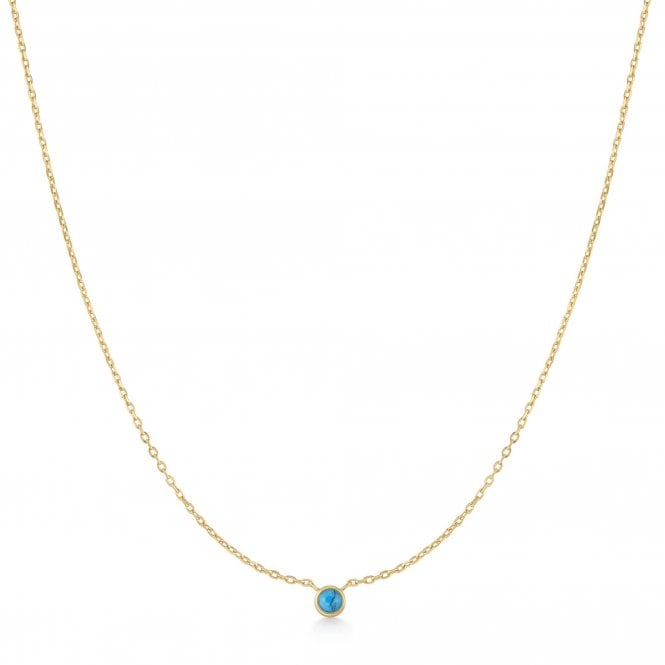 Ania Haie Jewellery Ania Haie Gold Plated Turquoise Solitaire Necklace N073-01G