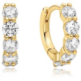 Ania Haie Gold Quintet Sparkle Huggie Hoop Earrings