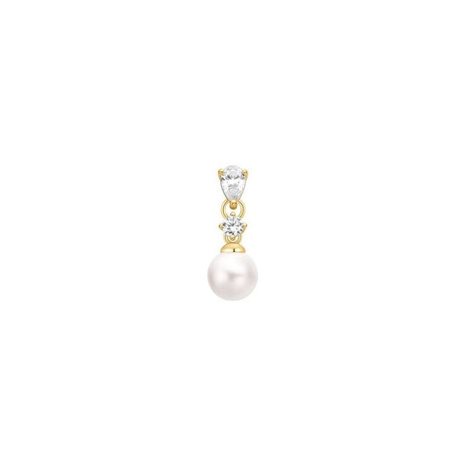 Ania Haie Jewellery Ania Haie Gold Shell Pearl Barbell Single Earring E070-15G