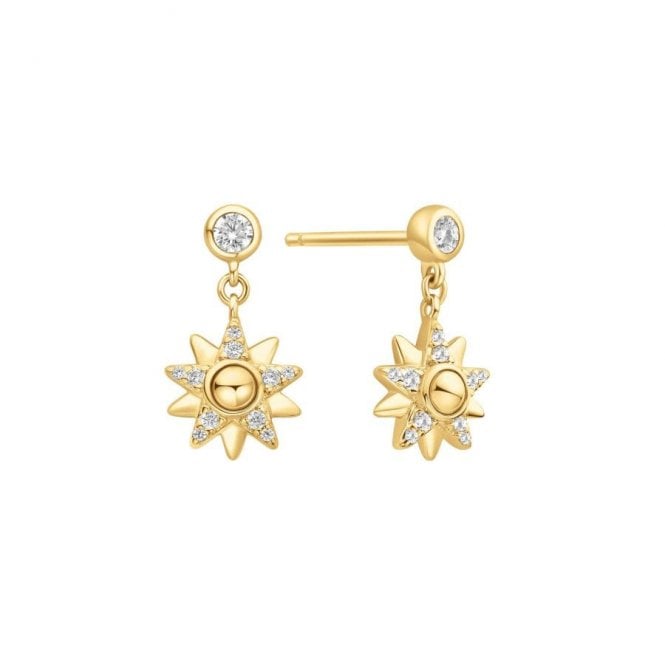 Ania Haie Jewellery Ania Haie Gold Sunburst Dangle Stud Earrings