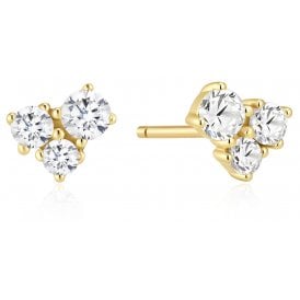 Ania Haie Gold Trinity Stud Earrings
