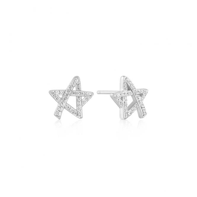 Ania Haie Jewellery Ania Haie Silver Asymmetric Five-Point Star Stud Earrings