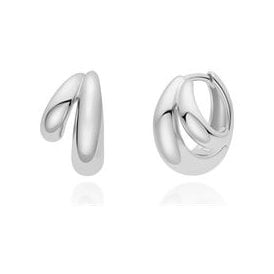 Ania Haie Silver Dome Huggie Hoop Earrings E072-03H