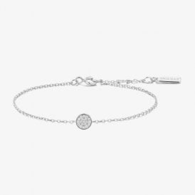 Ania Haie Silver Pavé Disc Bracelet
