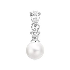 Ania Haie Silver Shell Pearl Barbell Single Earring E070-15H