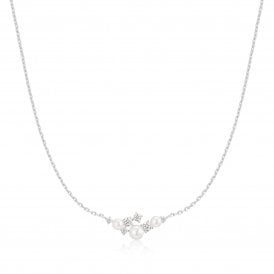 Ania Haie Silver Shell Pearl Cluster Necklace N074-06H