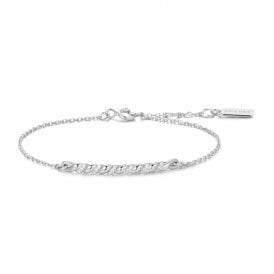 Ania Haie Silver Twisted Bar Bracelet