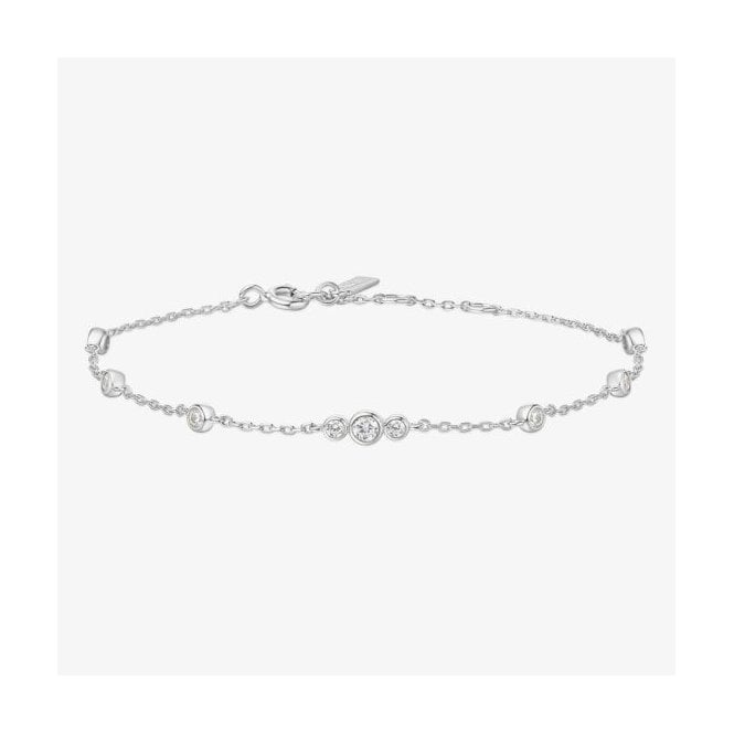 Ania Haie Jewellery Ania Haie Sparkling Bezel Cubic Zirconia Station Bracelet B065-03H