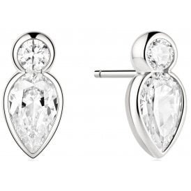 Ania Haie Sterling Silver Bezel Teardrop Stud Earrings