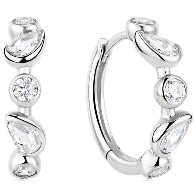 Ania Haie Jewellery Ania Haie Sterling Silver CZ Huggie Earrings