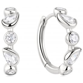 Ania Haie Sterling Silver CZ Huggie Earrings