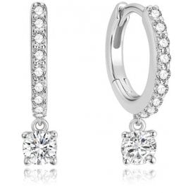 Ania Haie Sterling Silver CZ Huggie Hoop Earrings