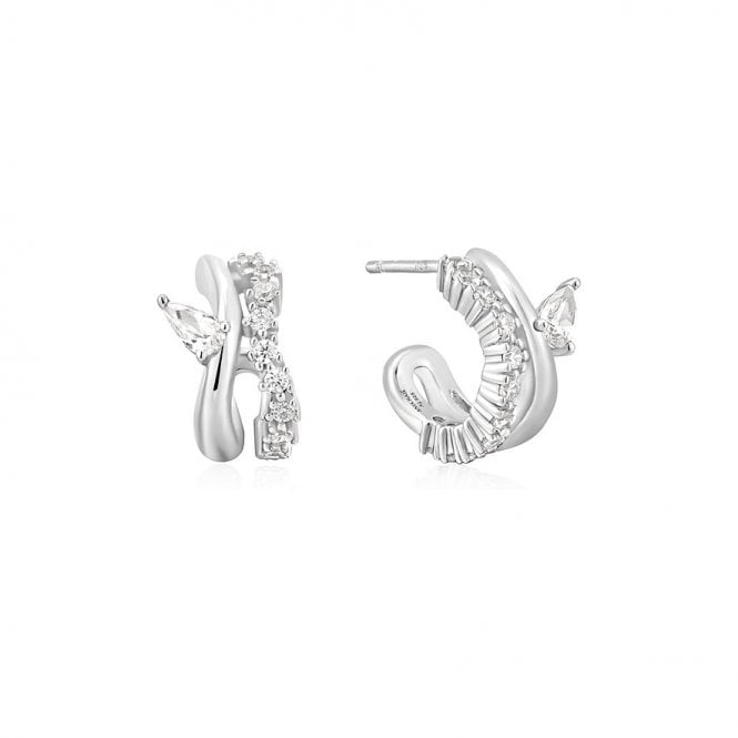 Ania Haie Jewellery Ania Haie Sterling Silver Fancy Hoops
