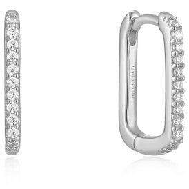 Ania Haie Sterling Silver Glam Oval Hoop Earrings E037-04H