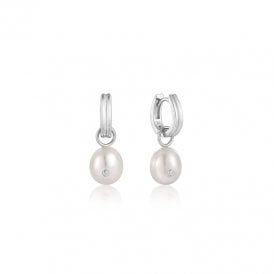 Ania Haie Sterling Silver Pearl Drop Earrings E043-04H