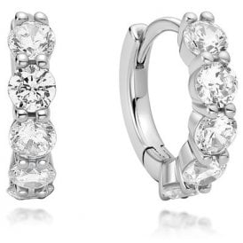 Ania Haie Sterling Silver Quintet Sparkle Huggie Earrings