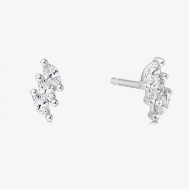 Ania Haie Jewellery Ania Haie Sterling Silver Triple Marquise Stud Earrings