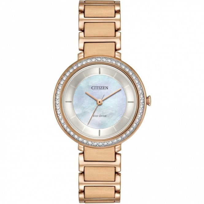 Citizen Ladies' Eco-Drive Silhouette Crystal Watch EM0483-54D