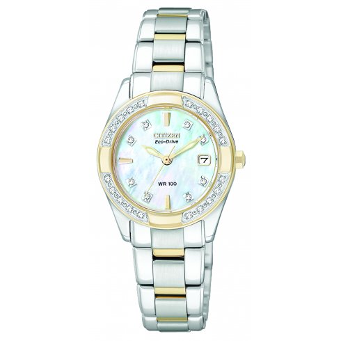 Citizen Ladies' Regent Diamond Eco-Drive Watch - EW1824-57D