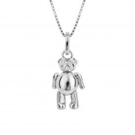 D For Diamond Articulated Teddy Bear Pendant P5299