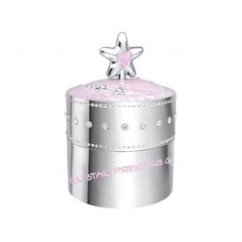 D for Diamond Pink Star Music Trinket Box Y444