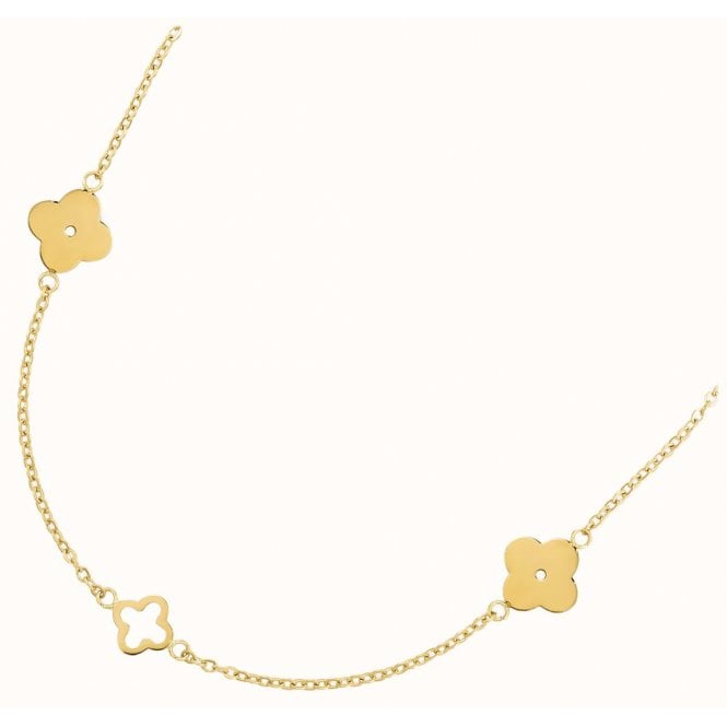 D Louise D.Louise 14 ct Gold Plated PVD Multi Clover Necklace SKN-35