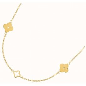 D.Louise 14 ct Gold Plated PVD Multi Clover Necklace SKN-35