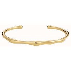 D.Louise 14ct Gold Plated PVD Bamboo Bangle SKB-12-01