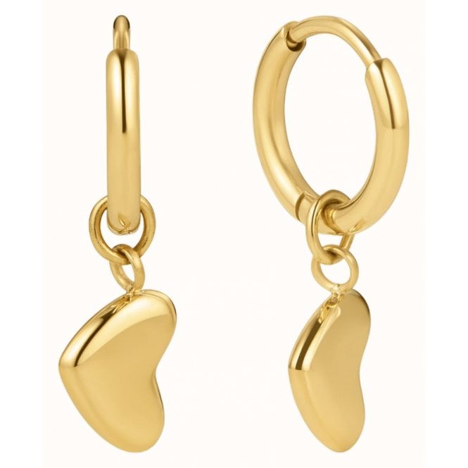 D.Louise 14ct Gold Plated PVD Bubble Heart Earrings NAE-18