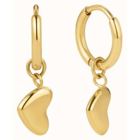 D.Louise 14ct Gold Plated PVD Bubble Heart Earrings NAE-18