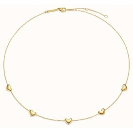 D.Louise 14ct Gold Plated PVD Bubble Heart Multi Necklace NAN-14
