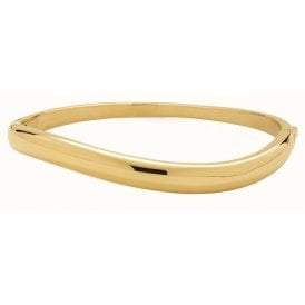 D.Louise 14ct Gold Plated PVD Classic Wave S/M Bangle SKB-039-01