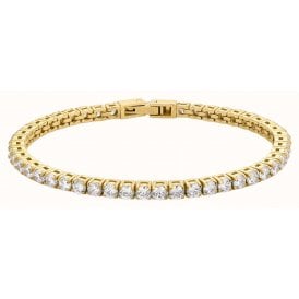 D.Louise 14ct Gold Plated PVD CZ Tennis Bracelet SKB-027-018