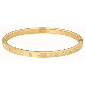 D.Louise 14ct Gold Plated PVD Eternity M/L Bangle YBB-017-02