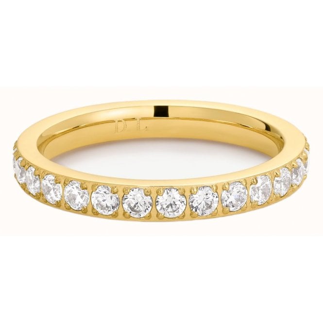 D Louise D.Louise 14ct Gold Plated PVD Eternity Size 3 Ring GR-036-003