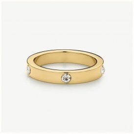 D.Louise 14ct Gold Plated PVD Eternity Stacking Ring YBR-007-009