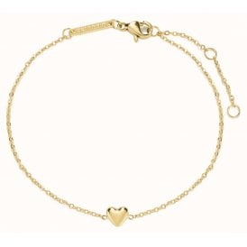 D.Louise 14ct Gold Plated PVD Mini Heart Bracelet SKB-58