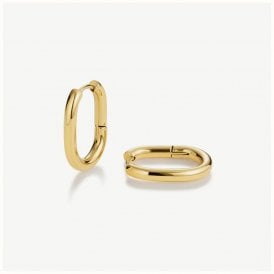 D.Louise 14ct Gold Plated PVD Oval Earrings GE-015