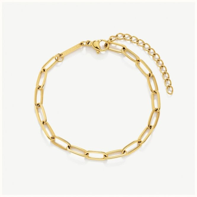 D Louise D.Louise 14ct Gold Plated PVD Paperclip Bracelet GB-009