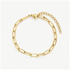 D.Louise 14ct Gold Plated PVD Paperclip Bracelet GB-009