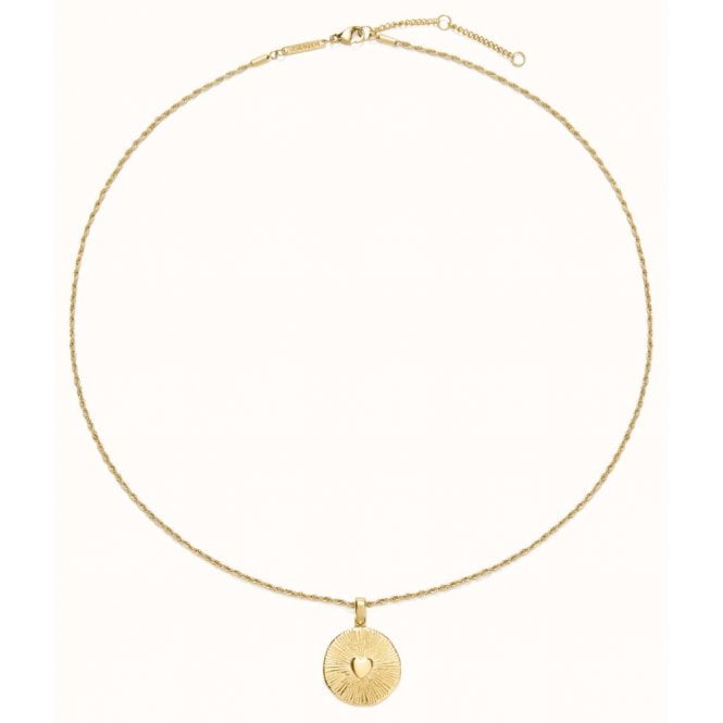 D Louise D.Louise 14ct Gold Plated PVD Talisman Heart Necklace SKN-66
