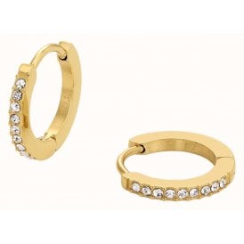 D.Louise 14ct Gold Plated PVD Tennis Huggie Earrings SKE-035