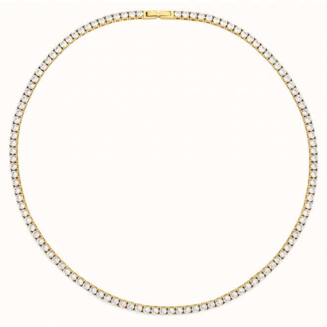 D Louise D.Louise 14ct Gold Plated PVD Tennis Necklace SKN-36