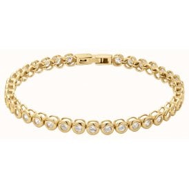 D.Louise14ct Gold Plated PVD Bezel Tennis Bracelet SKB-055-18
