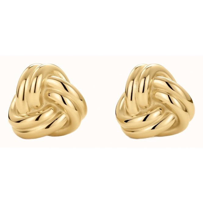 D Louise D.Louise14ct Gold Plated PVD Knot Stud Earrings YBE-14