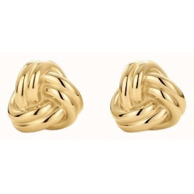 D.Louise14ct Gold Plated PVD Knot Stud Earrings YBE-14