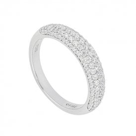 Diamonfire Sterling Silver Fancy CZ Ring