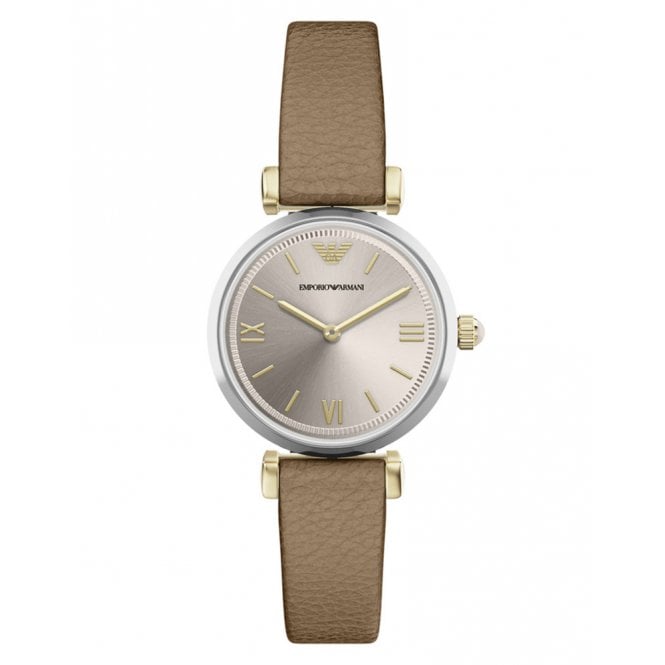 Emporio Armani Ladies' Gianni T-Bar Leather Strap Watch AR11770